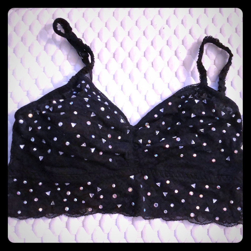 Black bedazzled bandeau